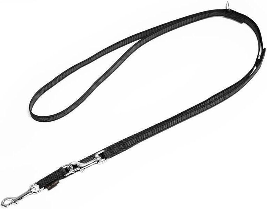 Mystique Gummierte Umhängeleine Leine 12mm Standard Karabiner schwarz 3m