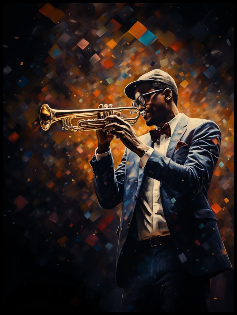 Plakat 75x100cm Symphonie auf der Trompete