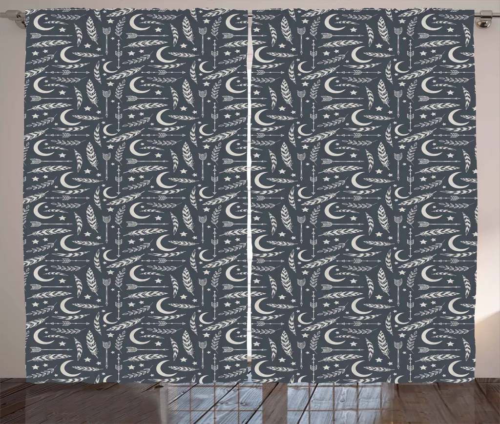 Tende Universali ABAKUHAUS 280x175 cm | Design Etnico Stelle e Lune