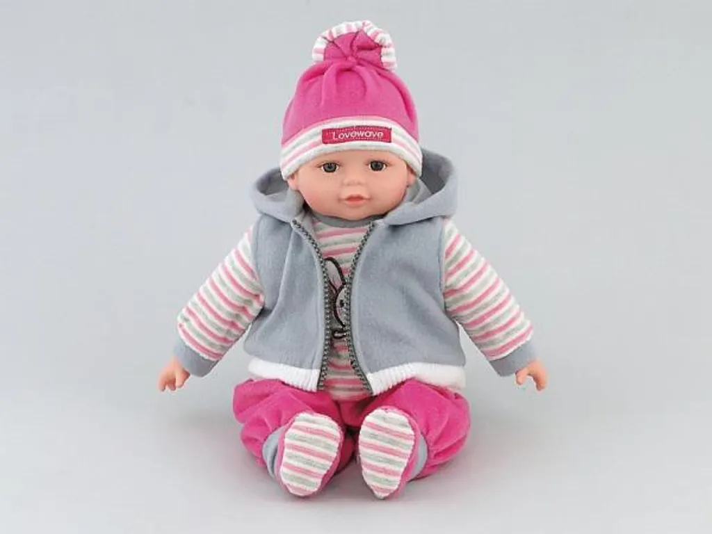 Poupée bébé 35cm avec ensemble polonais dans son sac de transport 417687