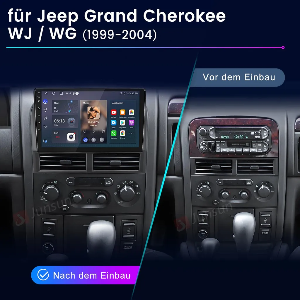 Infotainment Jeep Grand Cherokee 1999-2004 Android 13 64GB DAB+ - 3