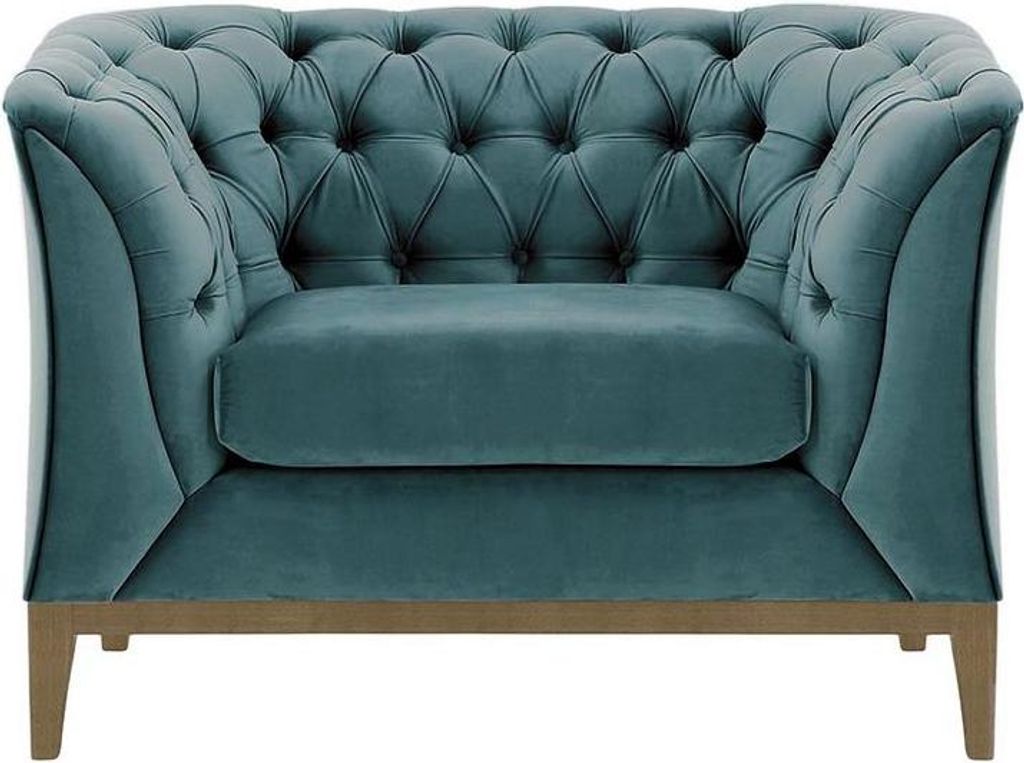 Sessel Chesterfield Modern Wood aus medizinischem Schaumstoff-Velluto 12-wax black