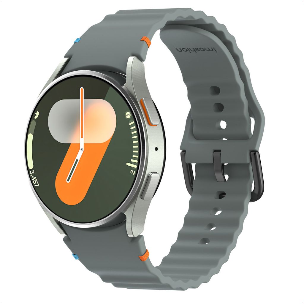 imoshion Wave Silikonarmband für das Samsung Galaxy Watch 4 / 5 / 6 / 7 / FE (20 mm) - Dunkelgrau