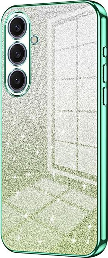 Glitzer Hülle für Samsung Galaxy S25 Plus - Phonesta Crystal Sparkle Silikon Back Cover - Grün