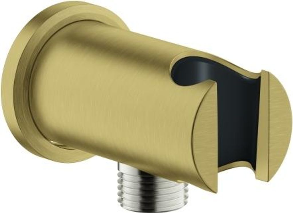 GROHE Wandabgangsbogen Rainshower 26658, mit Halter, runde Rosette, Außengewinde 1/2'', Ganzmetallgehäuse, Eigensicher gegen Rückfließen, cool ...