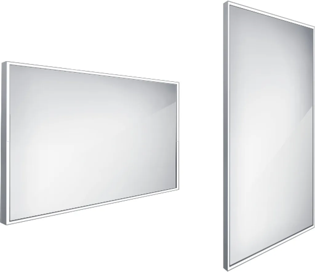 Grand miroir lumineux LED 120x70 cm Nimco pour meuble double vasque ZP13006
