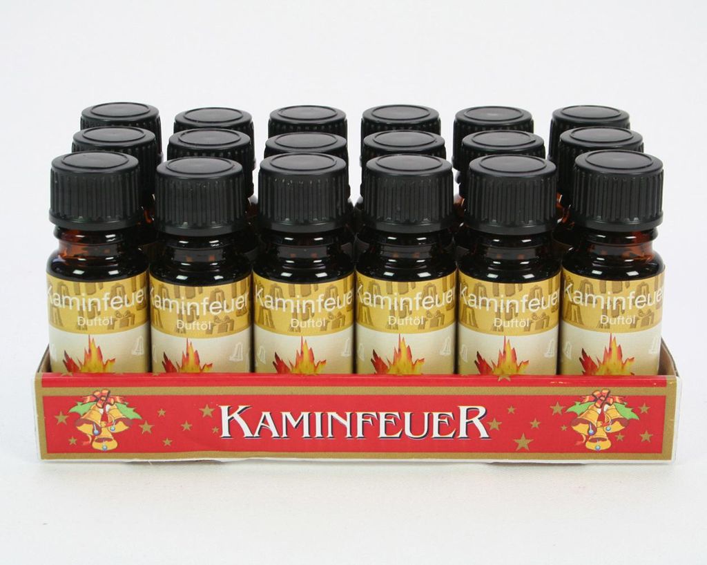 ELINA Duftöl 10ml Kaminfeuer in Glasflasche Produktbild 