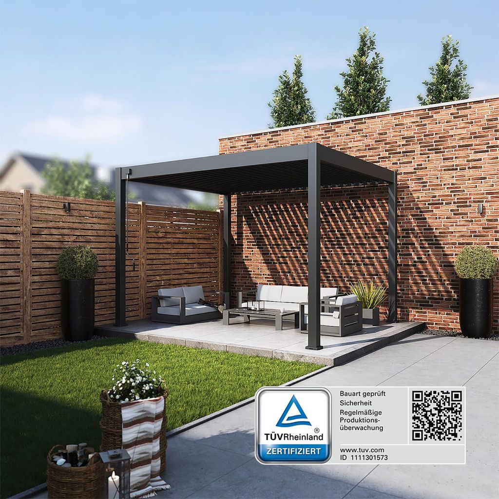 Classic Pavillon Terrassenüberdachung Aluminium 3 x 3,6 M Produktbild 