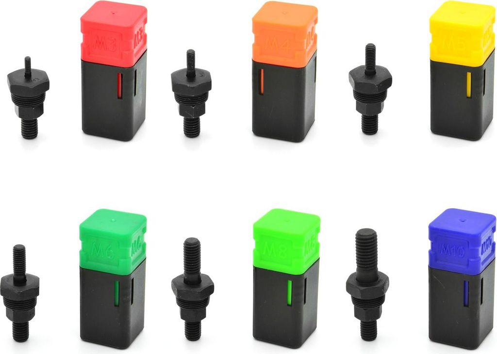 Set Von 6 Nietkopf-Adapter Für Nietmuttern M3-M10, Aus Hochfestem Chrom-Molybdän-Stahl, Ideal Für Industrielle Und Heimwerker-Anwendungen.