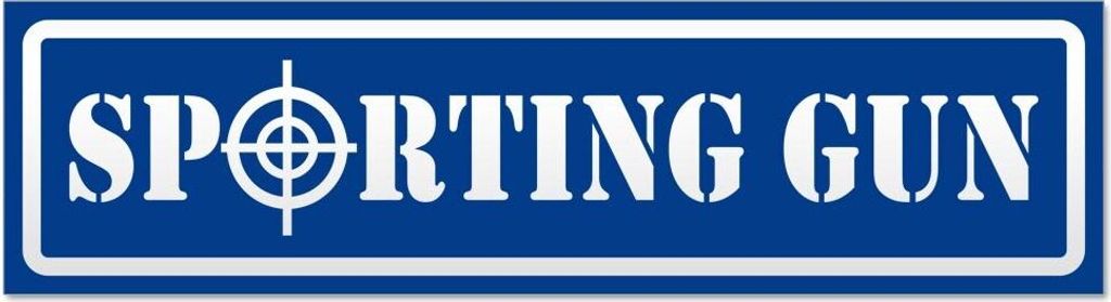 Kiwistar Sporting Gun invertiert Magnetschild Schild magnetisch - 20cm Verkehrsblau - Magnetfolie für Auto PKW Kfz