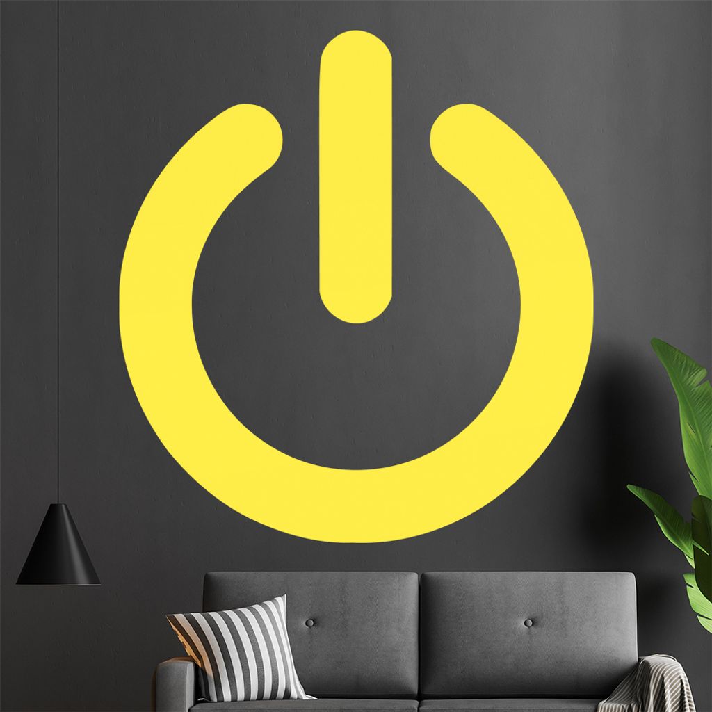 KIWISTAR On Off Button - Knopf Ein Aus Schalter Wandtattoo in 6 Größen - Wandaufkleber Wall Sticker - Dekoration, Küche, Wohnzimmer, Schlafzimme...