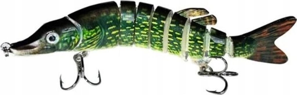 Wobbler ANGELN Köder HECHT ZANDER WELS Geteilt 8-segmentig 9cm 7g