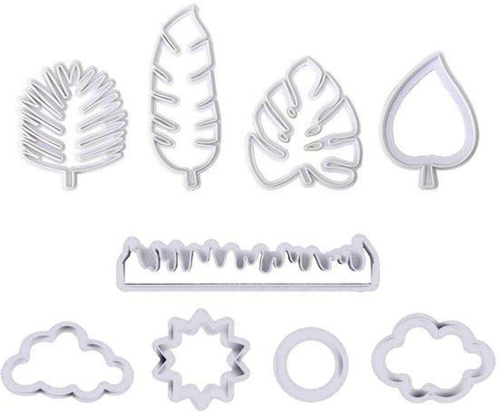 Tropische Blütenformen, Himmelsschatten, Biskuitformen, Brotformen, Sconiformen, Gebäckverzierungen, Wolkenmuster für Brotformen