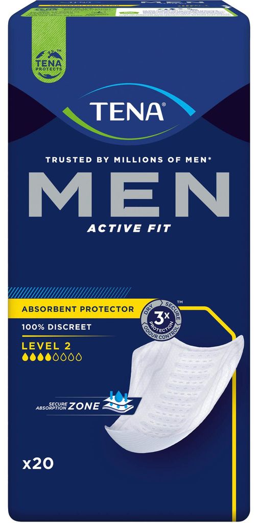 TENA Men Active Fit Level 2 Inkontinenz Einlagen, 6X20 St Produktbild 