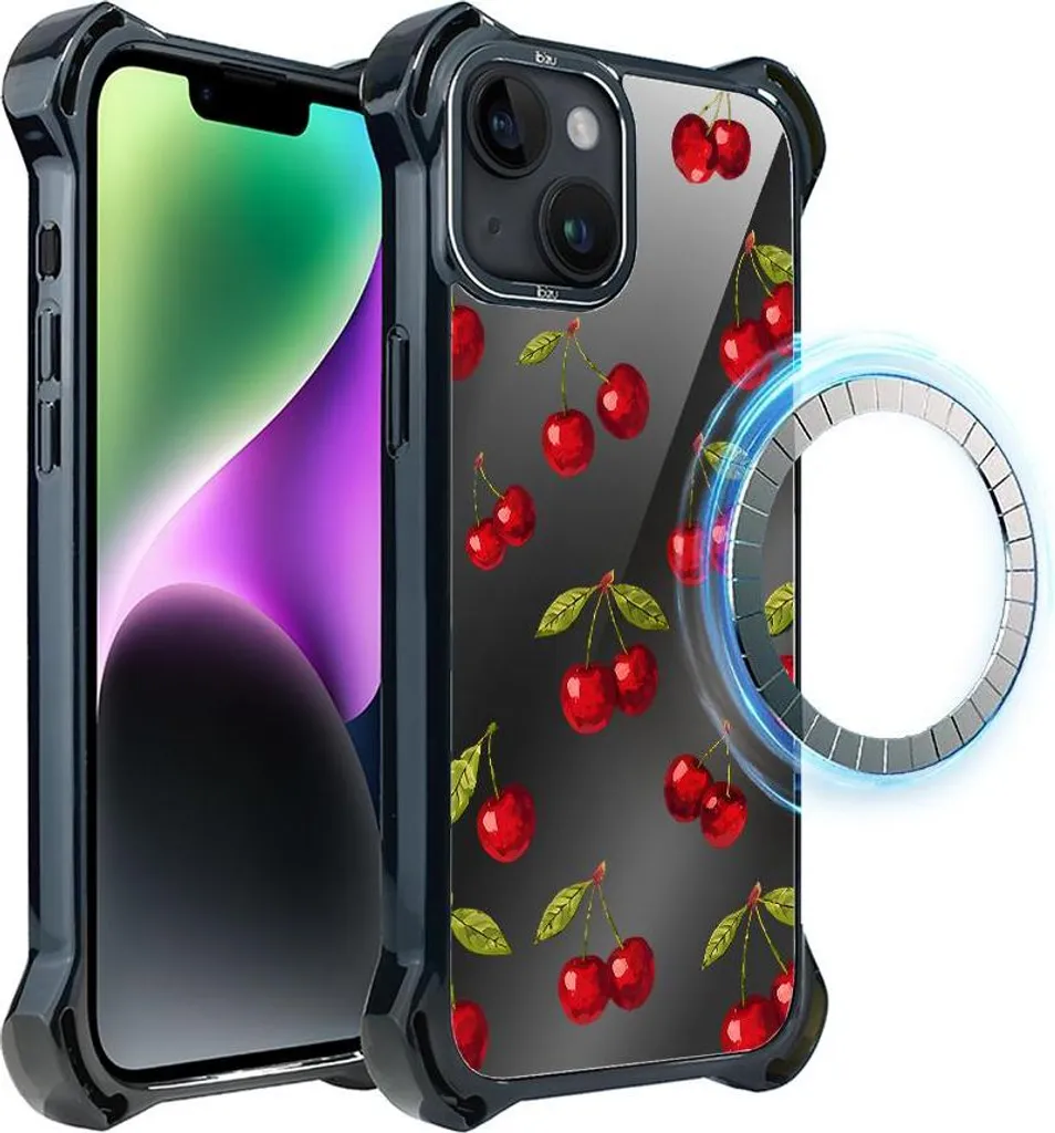 Custodia IBIZU iPhone 14 MagSafe Midnight Cherry Night: Stile e Sicurezza