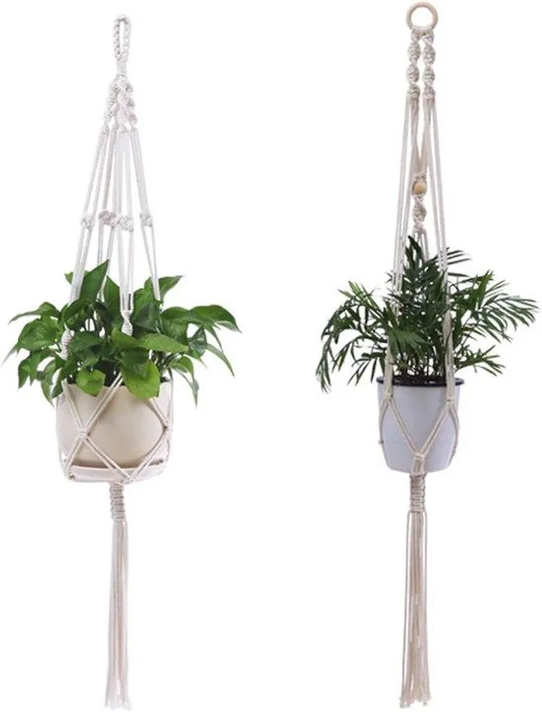 Hamac suspendu macramé pour jardin et bureau - Siège relaxant en coton