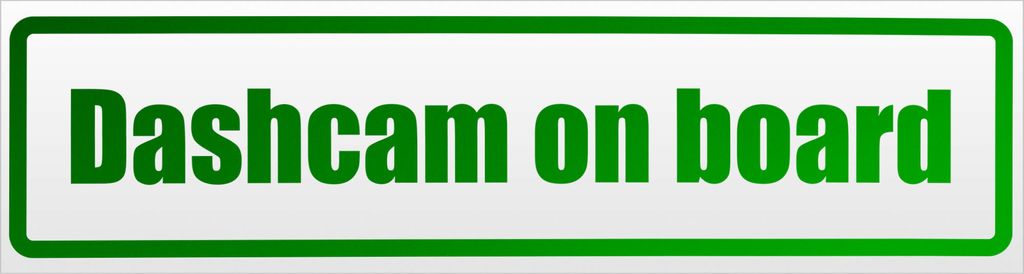 Kiwistar Dashcam on Board Magnetschild Schild magnetisch - 45cm Grün - reflektierend - Magnetfolie für Auto PKW Kfz