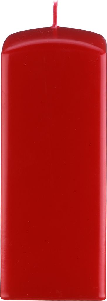 4 quadratische Kerzen, Quader Kerzen Erdbeere 15 x 6/6 cm