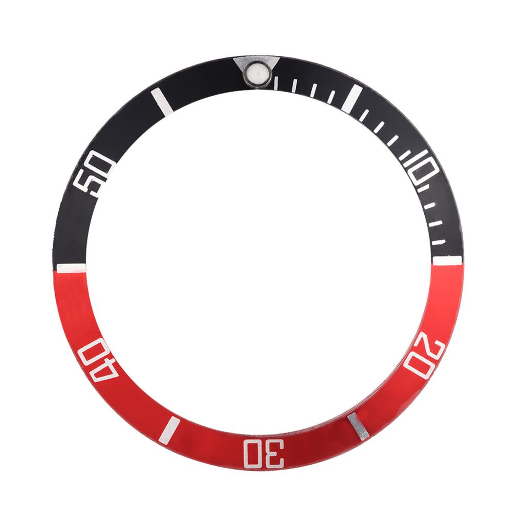 Uhr Armbanduhr Aluminium Material Loop Lünette einfügen Ring Ersatzteil (schwarz rot)
