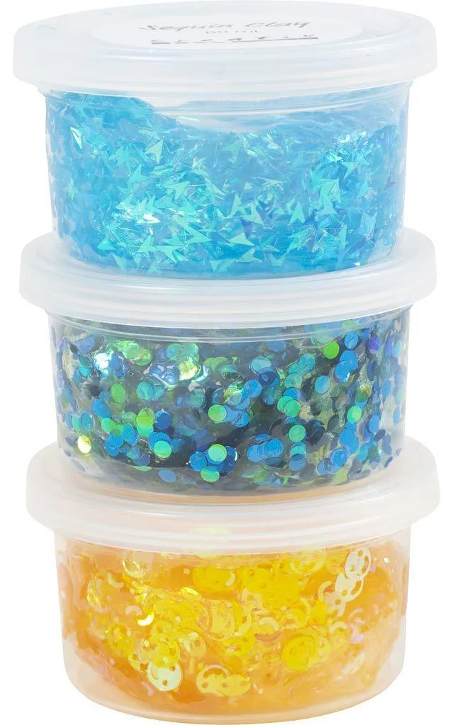 Paillettes Brillantes Bleu-Vert Creativ Company 3 x 60 g Haute Qualité