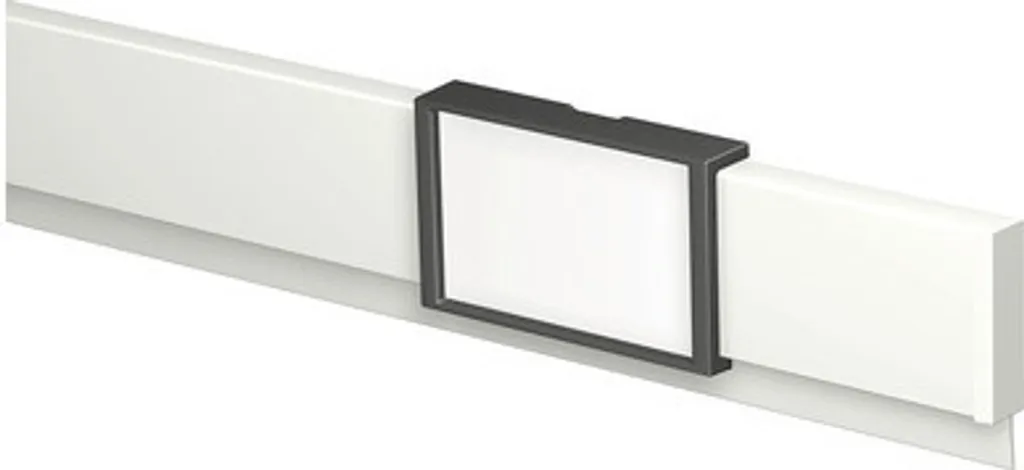 Info Rail blanc 100 cm avec 4 clips inclus - Barre d'affichage murale