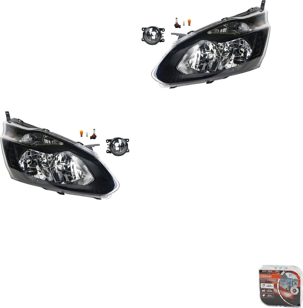 Johns, Scheinwerfer Osram Night Breaker Laser passend für Ford Transit Custom 12-175 L 8200074008 6202E1 00006202E1 6710027 0000620639 620639 0000...
