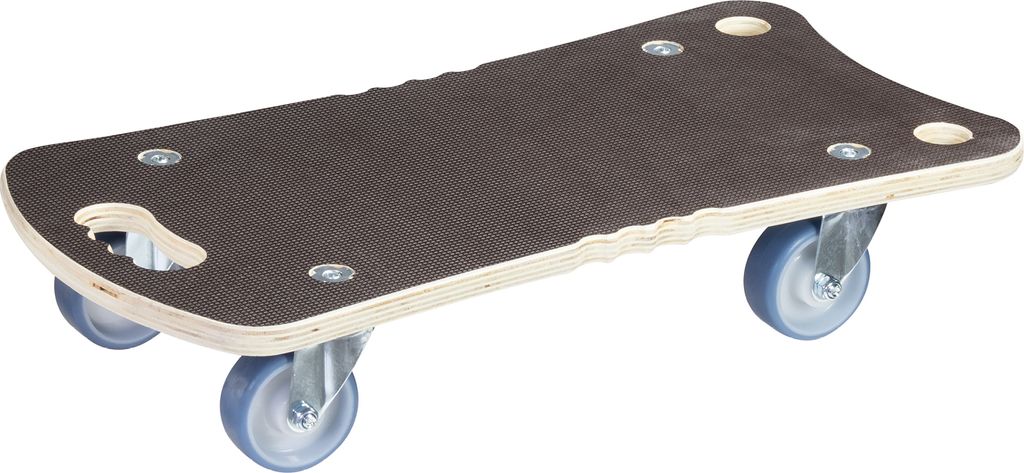 WAGNER Transporthilfe Multiplex MAXIGRIP ERGO 18 mm - 57,5 x 29 x 11 cm, Rollen ultrasoft Ø 75 mm, Tragkraft 300 kg - 20134201