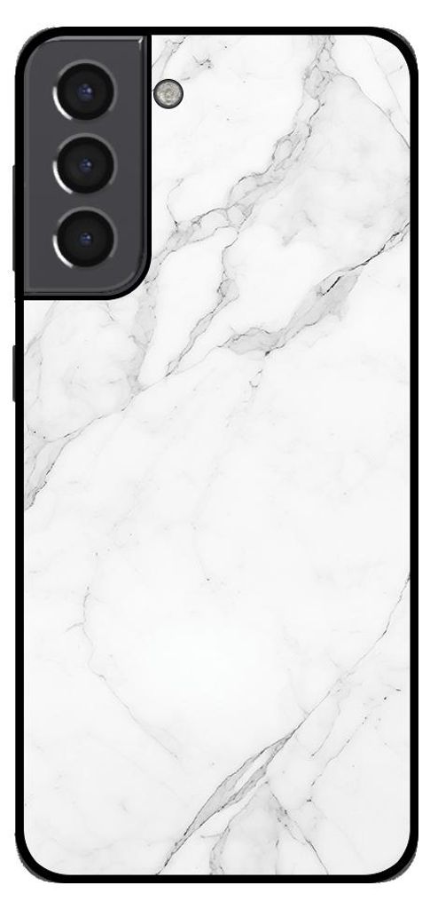 Smartphonica Handytasche für Samsung Galaxy S22 Plus mit Marmordruck - TPU Rückendeckung Fall Marmor Design - Weiß