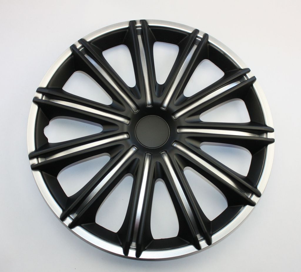 SET Radkappen Radzierblenden 4er Satz 16 NERO silver-black