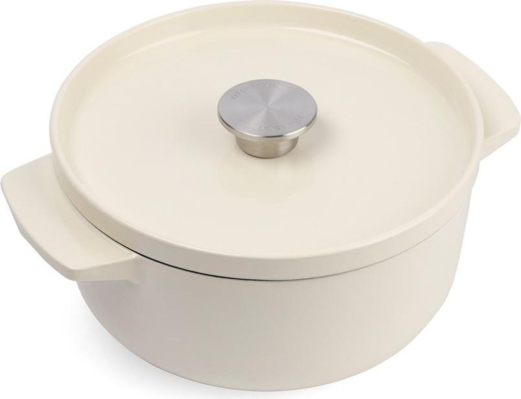 KitchenAid CC006056-001, 3,3 l, Cremefarben, Eisenguss, Keramik, Elektro, Gas, Halogen, Induktion, Versiegelte Platte, Eisenguss, Eisenguss