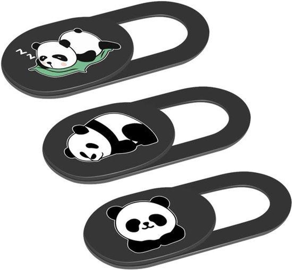Kamerauschutz für Laptop, ultradünne Schutzfolie, panda-Design, für MacBook Pro, Mac, PC, für visuelle Privatsphäre, schwarz