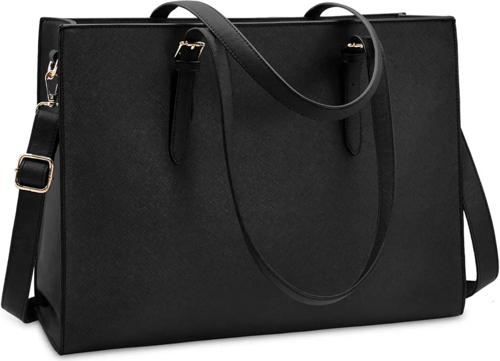 Borsa Porta PC Donna NUBILY 15.6" - Elegante Tote in Pelle Nera