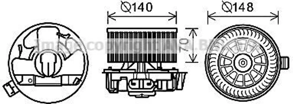 Moteur de ventilateur pour Nissan Note E11 & Micra III - Remplacement 272269U01A