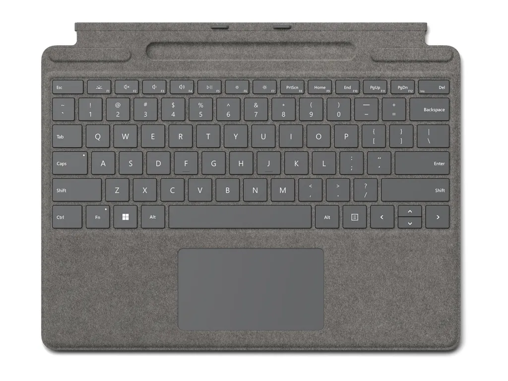 Clavier Surface Pro Signature Italien Platine en Alcantara avec Touchpad