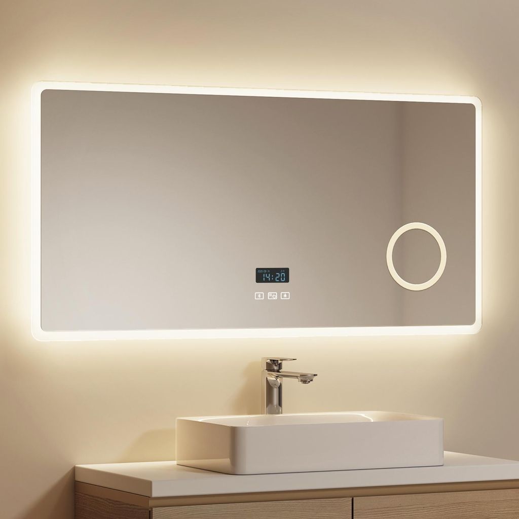 EMKE Specchio da bagno con ingrandimento 3X Interruttore Immagine del prodotto 