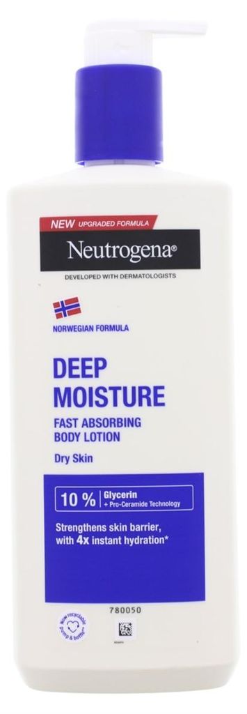 2 x Neutrogena Deep Moisture Bodylotion Norwegische Formel für trockene Haut 400ml each