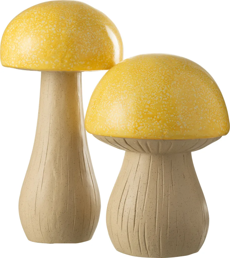 Champignons de Jardin Robustes en MGO Jaune : Déco Extérieure Durable