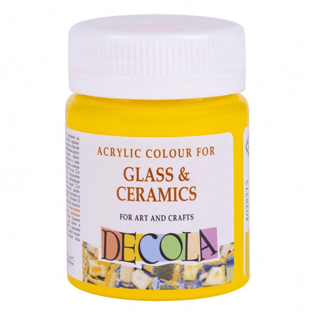 Decola Glas- und Keramikfarbe, 50 ml, Hellgelb
