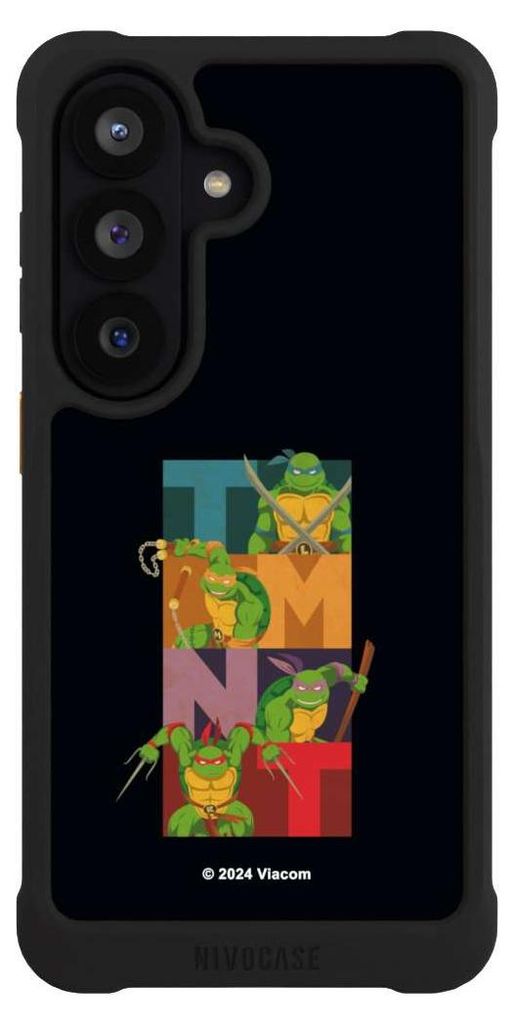 NIVOCASE Hülle für Samsung Galaxy S26 Stoßfeste Handyhülle NIVOmax Case Schwarz Fanartikel Offizielles Lizenzprodukt Teenage Mutant Ninja Turtles