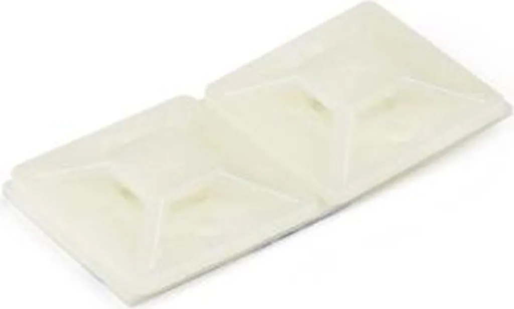Gestion de Câbles Bureau et Réseau - Supports Fixation Nylon Blanc x100