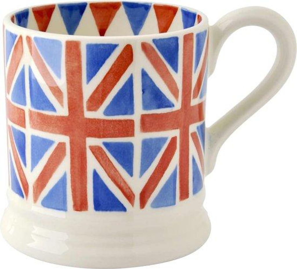 1/2 Pint Tasse, englische Flagge, Keramik