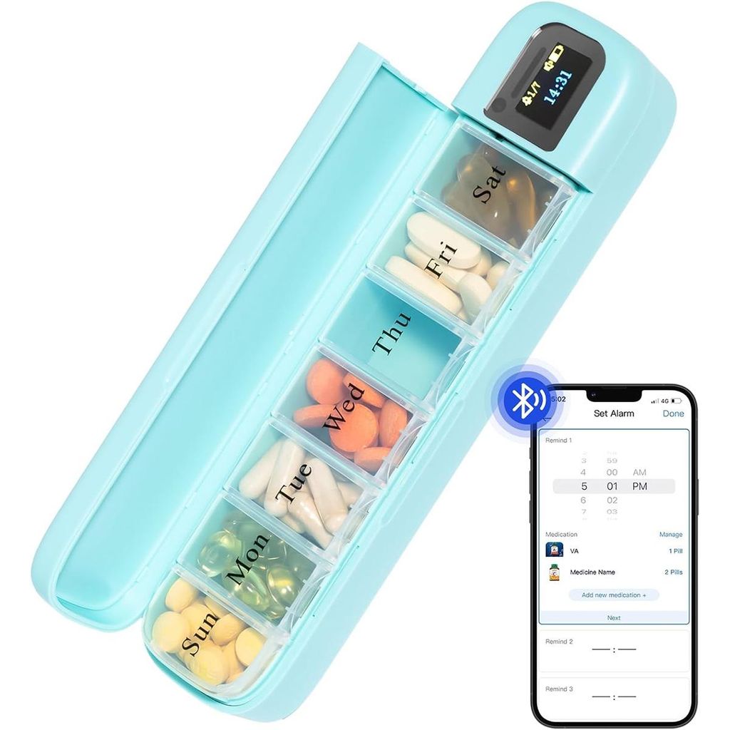 Pillenbox mit intelligentem Alarm, 7-Tage Organizer für Produktbild 