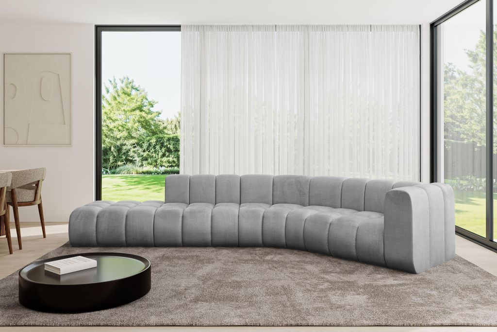 ALTDECOR Modulares Sofa Ecksofa in L-Form - Tilmo-L1 - 399x194x70 cm Grau - Corner modular Sofa Eckcouch Couch Wohnlandschaft Cauchsofa Bodensofa P...