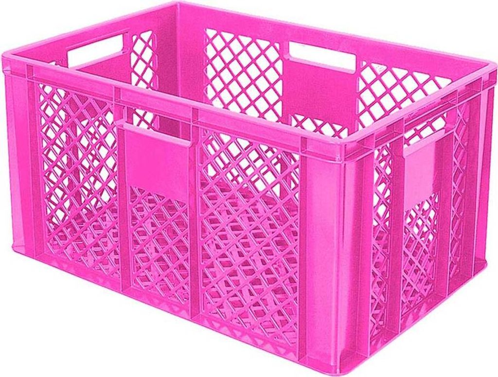 54 Euroboxen / Bäckerkiste, LxBxH 600 x 400 x 320 mm, Palettenware, pink