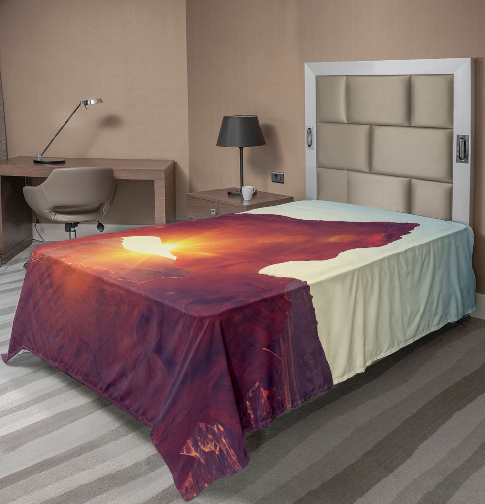 ABAKUHAUS Schlucht Bettlaken, Sonnenreflexionen über alte Höhle geformt wenig Cliff Hot Region Artefakt Fotografie, weiches bequemes oberes Bettl...