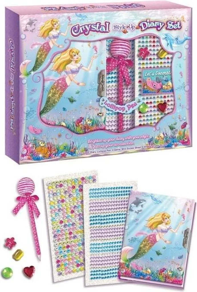 Set di decorazioni Pecoware con il diario della sirena