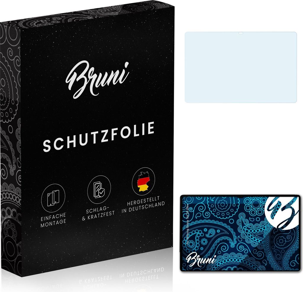Bruni Basics-Clear 2x Schutzfolie kompatibel mit Samsung Galaxy Tab S9 Ultra Folie