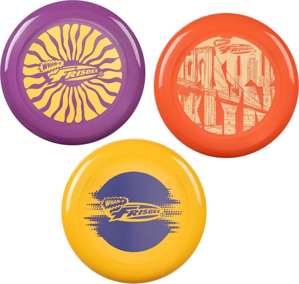 Wham-O Frisbee 3er Pack Flugscheibe, 25.27 cm für Kinder ab 5 Jahren - 130g