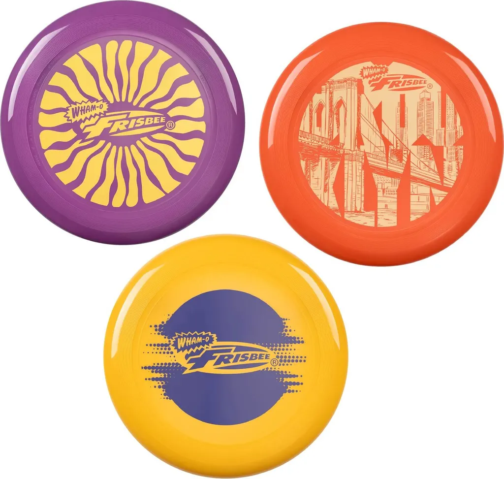 Wham-O Frisbee Paquet de 3 disques volants 25,27cm - Enfants 5+ ans 130g
