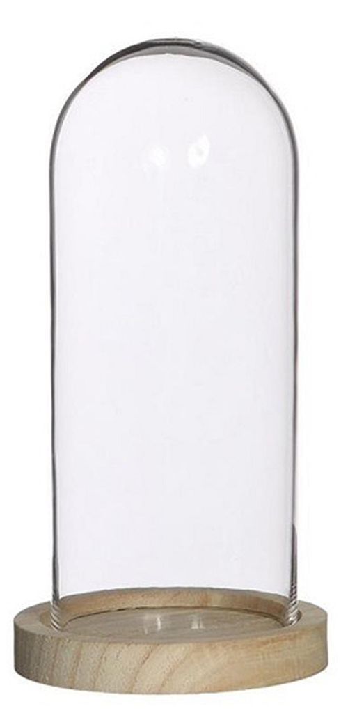Ideas 4 Seasons Dekoration Glocke - Glas - Holztablett - Produktbild 